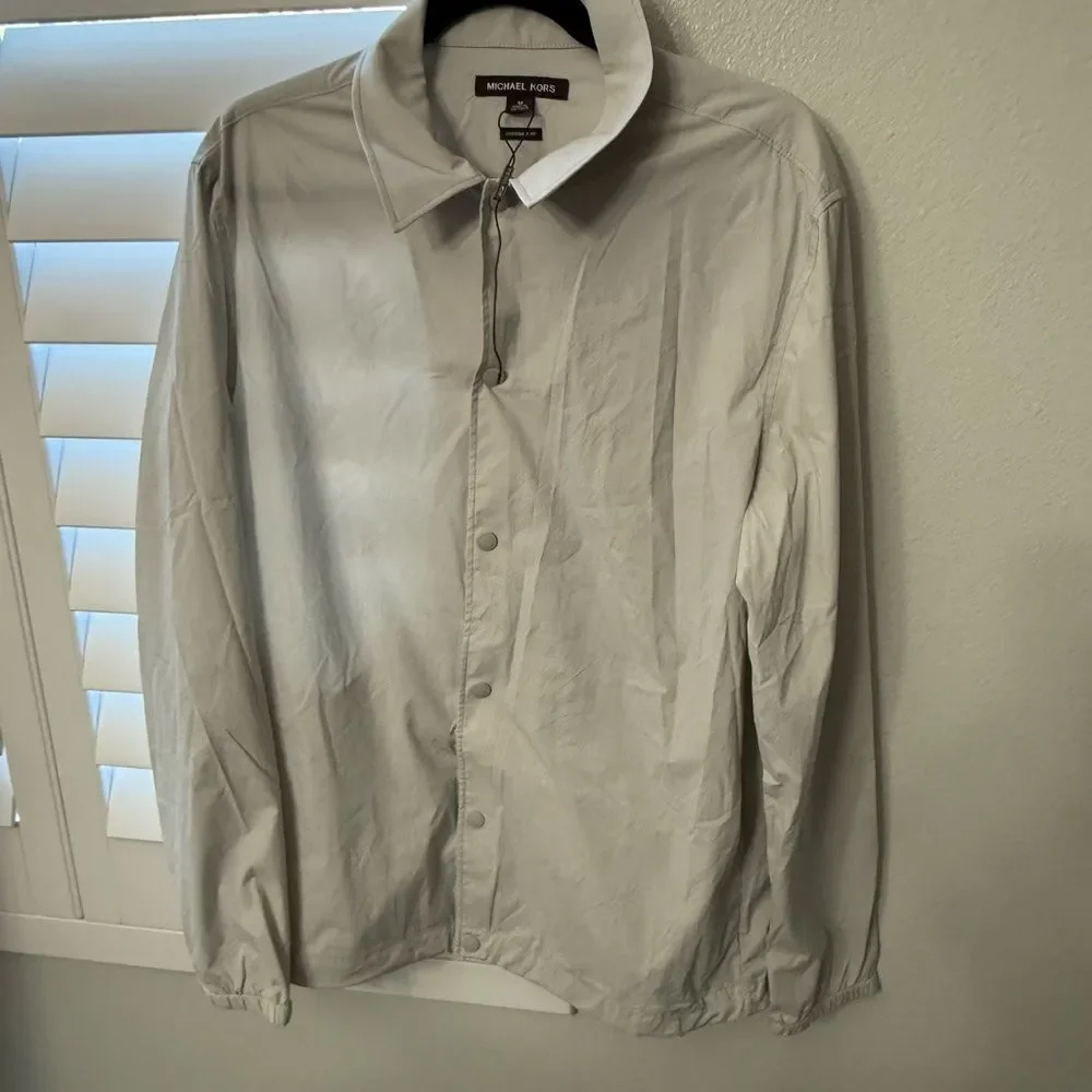 Brand new no tags Michael Kors Light Gray Men's Shirt Jacket